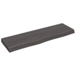 Dark Oak Wood Timber Bathroom Countertop Sink Vanity Board Table Top 100x30x6cm