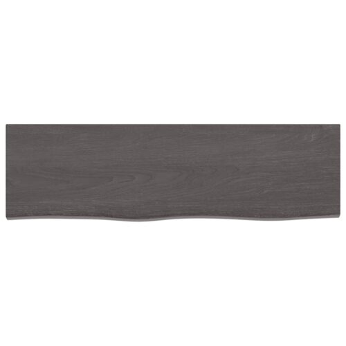 Dark Oak Wood Timber Bathroom Countertop Sink Vanity Board Table Top 100x30x6cm - Image 3