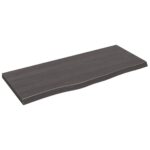 Bathroom Countertop Sink Vanity Board Table Top Dark Brown 100x40x4cm Treated Solid Wood