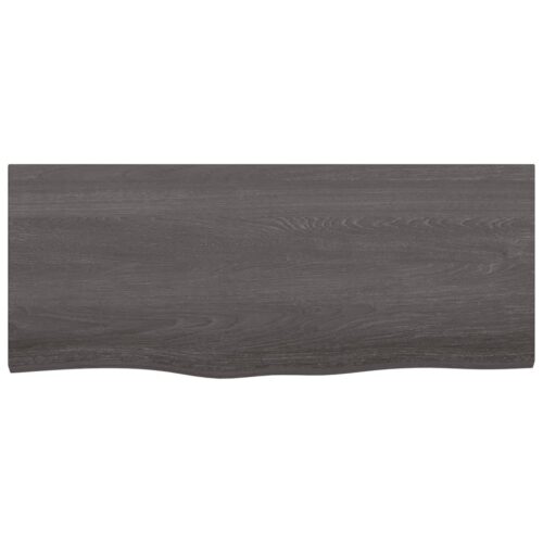Bathroom Countertop Sink Vanity Board Table Top Dark Brown 100x40x4cm Treated Solid Wood - Image 3