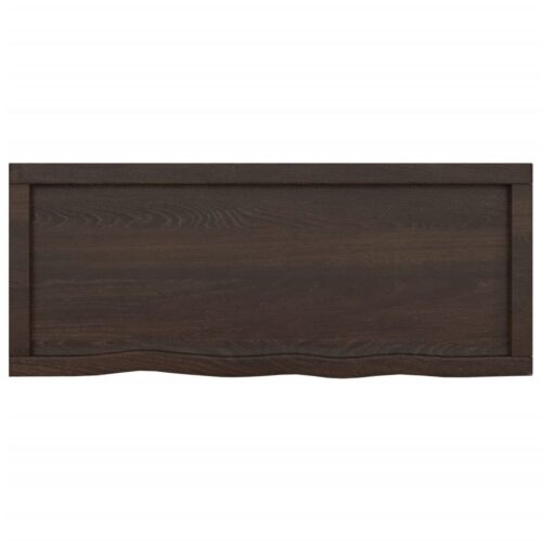 Bathroom Countertop Sink Vanity Board Table Top Dark Brown 100x40x4cm Treated Solid Wood - Image 4