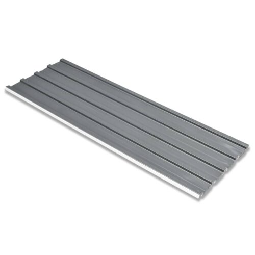 Roof Panels 12pcs Galvanised Steel Grey