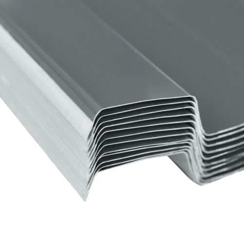 Roof Panels 12pcs Galvanised Steel Grey - Image 4