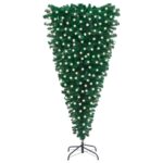 Upside-down Artificial Pre-lit Christmas Tree Green 210cm
