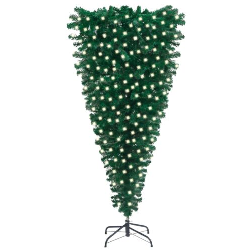Upside-down Artificial Pre-lit Christmas Tree Green 210cm