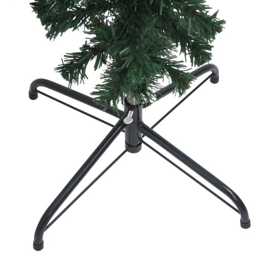 Upside-down Artificial Pre-lit Christmas Tree Green 210cm - Image 4