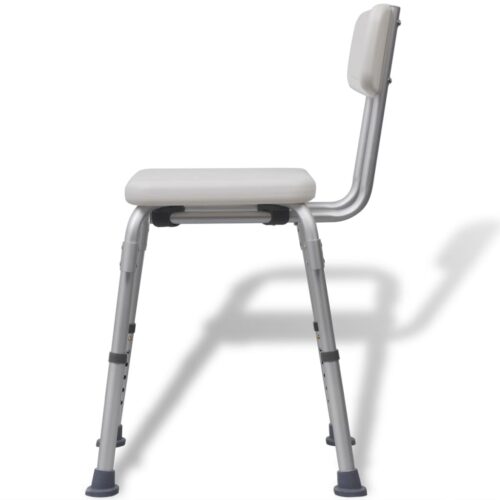 Shower Chair Aluminium White - Image 4