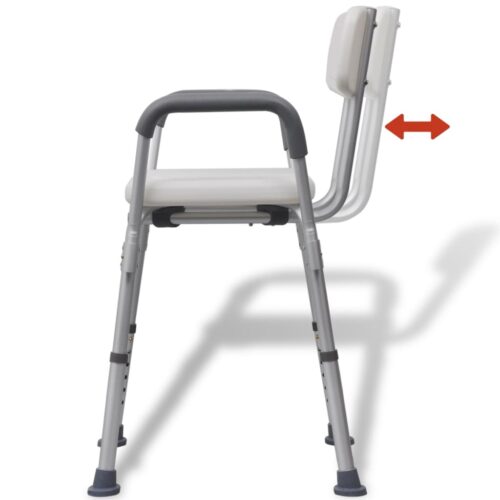 Shower Chair Aluminium White - Image 5