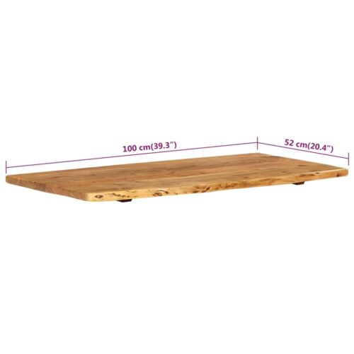 Bathroom Vanity Top Solid Acacia Wood Timber Countertop 100x52x2.5cm - Image 7