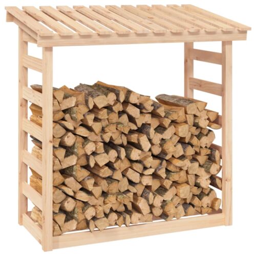 Firewood Rack 108x64.5x110cm Solid Wood Pine - Image 4