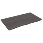 Oak Wood Timber Bathroom Countertop Sink Vanity Board Table Top Brown 100x60x2cm
