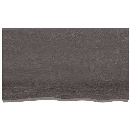 Oak Wood Timber Bathroom Countertop Sink Vanity Board Table Top Brown 100x60x2cm - Image 3