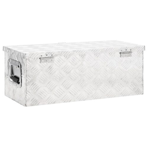 Storage Box Silver 70x31x27cm Aluminium - Image 4