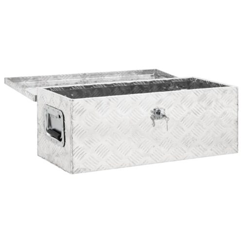 Storage Box Silver 70x31x27cm Aluminium - Image 5