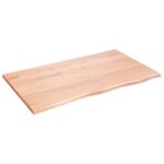 Bathroom Countertop Sink Vanity Board Table Top Light Brown 100x60x2cm Treated Solid Wood