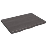 Dark Oak Wood Timber Bathroom Countertop Sink Vanity Board Table Top 80x60x4cm
