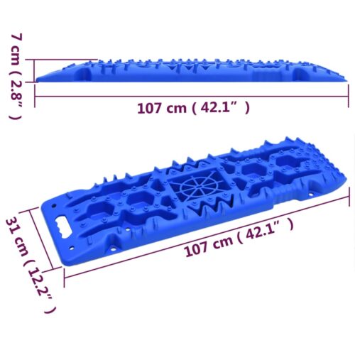 Traction Boards 2pcs Blue 107x31x7cm Nylon - Image 9
