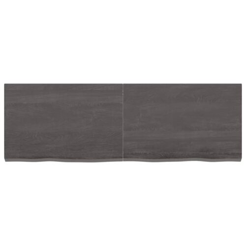 Dark Oak Wood Timber Bathroom Countertop Sink Vanity Board Table Top 120x40x4cm - Image 3