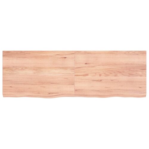 Bathroom Countertop Sink Vanity Board Table Top Light Brown 120x40x4cm Treated Solid Wood - Image 3
