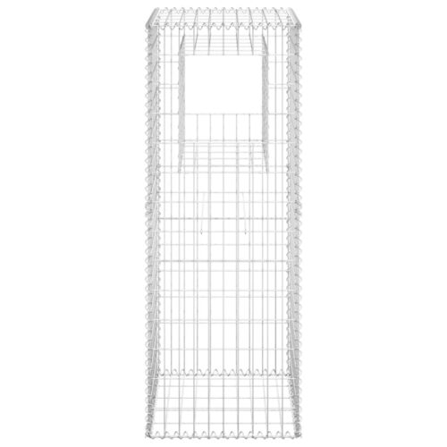 Gabion Basket Posts 2pcs 50x50x140cm Iron - Image 4