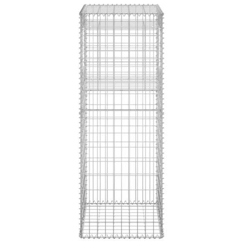 Gabion Basket Posts 2pcs 50x50x140cm Iron - Image 5