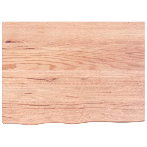 Bathroom Countertop Sink Vanity Board Table Top Light Brown 80x60x4cm Treated Solid Wood - Image 3
