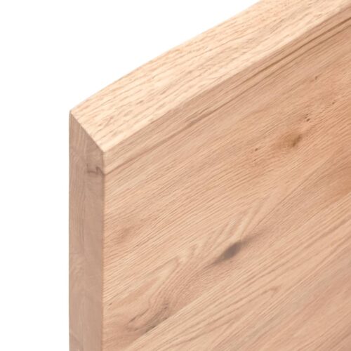 Bathroom Countertop Sink Vanity Board Table Top Light Brown 100x50x4cm Treated Solid Wood - Image 7