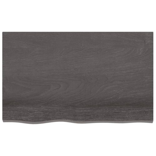 Bathroom Countertop Sink Vanity Board Table Top Dark Brown 80x50x6cm Treated Solid Wood - Image 3