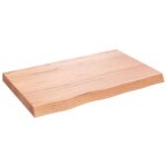 Light Oak Wood Timber Bathroom Countertop Sink Vanity Board Table Top 80x50x6cm