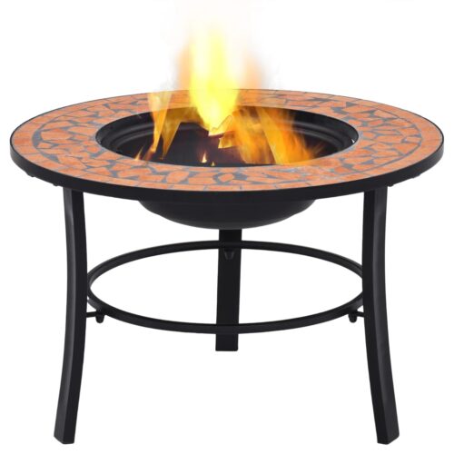 Mosaic Fire Pit Terracotta 68cm Ceramic - Image 4
