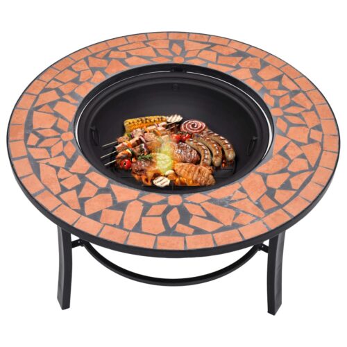 Mosaic Fire Pit Terracotta 68cm Ceramic - Image 5