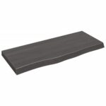 Dark Oak Wood Timber Bathroom Countertop Sink Vanity Board Table Top 100x40x6cm