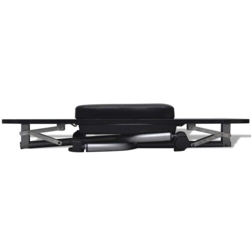 Folding Manicure Nail Table with Castors Black - Image 4