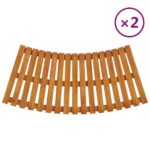 2pcs Spa Steps Solid Wood Timber Hot Tub Sauna Floor Mats Surround Accessories