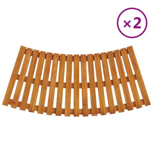 2pcs Spa Steps Solid Wood Timber Hot Tub Sauna Floor Mats Surround Accessories