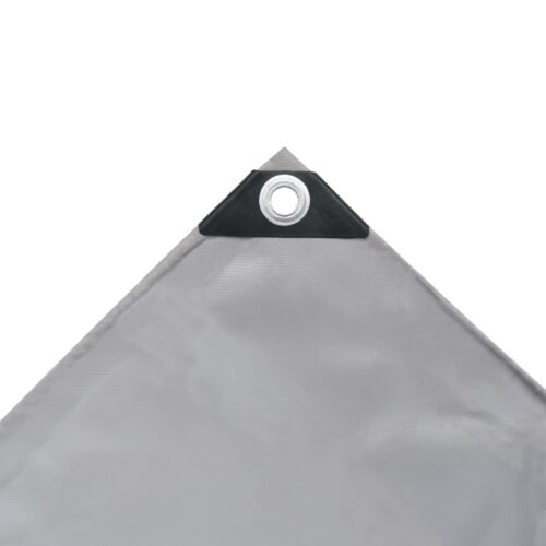 Tarpaulin 650 g/m 3x6m Grey Heavy Duty Camping Poly Tarps Cover - Image 3