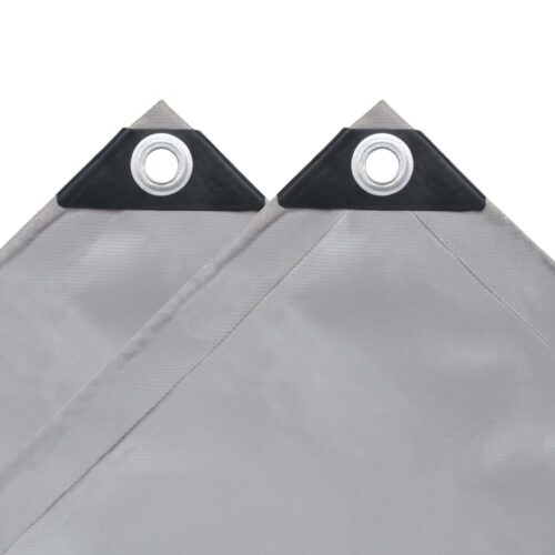 Tarpaulin 650 g/m 3x6m Grey Heavy Duty Camping Poly Tarps Cover - Image 4