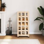 Log Holder with Wheels 40x49x110cm Solid Wood Pine