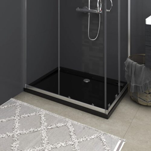 Rectangular ABS Shower Base Tray Bathroom Floor Trays Black 80x110cm