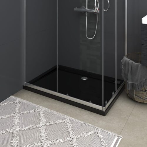Rectangular ABS Shower Base Tray Bathroom Floor Trays Black 70x100cm