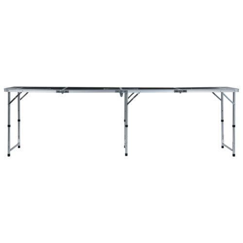 Folding Beer Pong Table Tailgate Party Event Drinking Game Carry Handle Black 240cm 2.4m - Image 3
