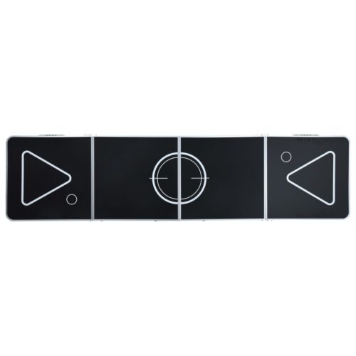 Folding Beer Pong Table Tailgate Party Event Drinking Game Carry Handle Black 240cm 2.4m - Image 5