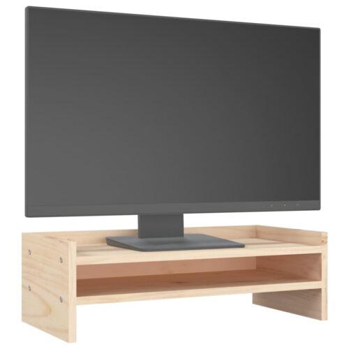 monitor Stand 50x24x16cm Solid Wood Pine - Image 4