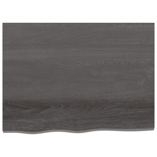 Dark Oak Wood Timber Bathroom Countertop Sink Vanity Board Table Top 80x60x6cm - Image 3