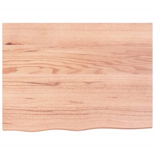 Bathroom Countertop Sink Vanity Board Table Top Light Brown 80x60x6cm Treated Solid Wood - Image 3
