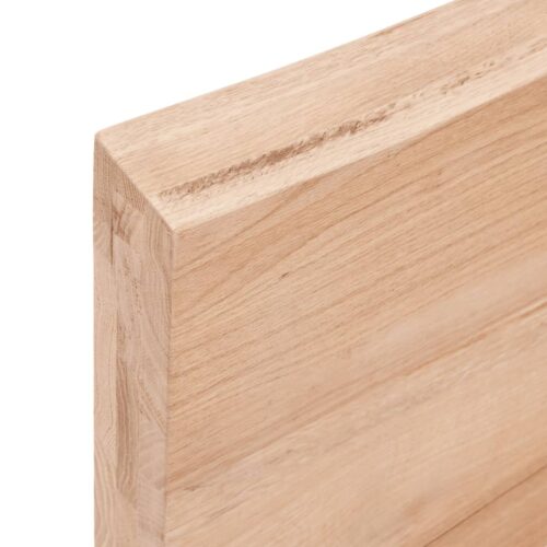 Bathroom Countertop Sink Vanity Board Table Top Light Brown 80x60x6cm Treated Solid Wood - Image 7