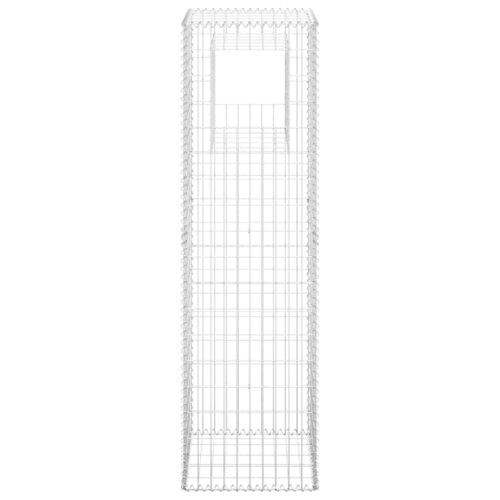 Gabion Basket Posts 2pcs 50x50x180cm Iron - Image 4