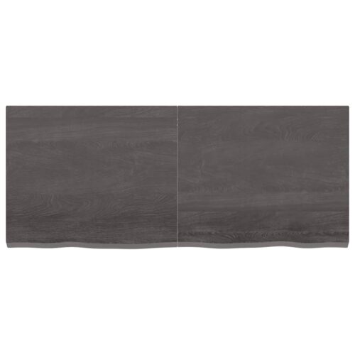 Bathroom Countertop Sink Vanity Board Table Top Dark Brown 120x50x4cm Treated Solid Wood - Image 3