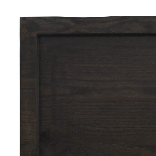 Bathroom Countertop Sink Vanity Board Table Top Dark Brown 120x50x4cm Treated Solid Wood - Image 6