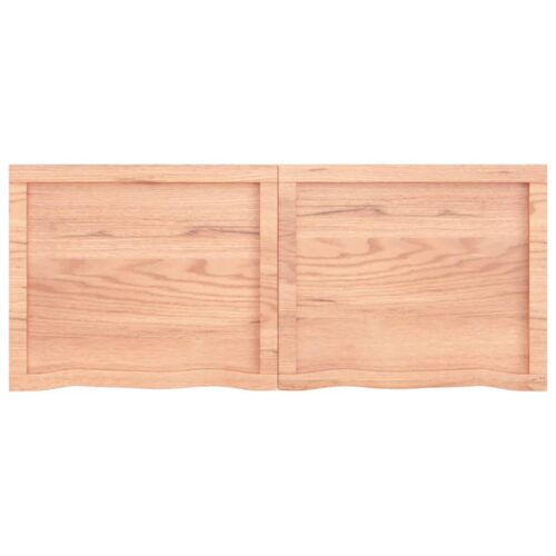 Bathroom Countertop Sink Vanity Board Table Top Light Brown 120x50x4cm Treated Solid Wood - Image 4